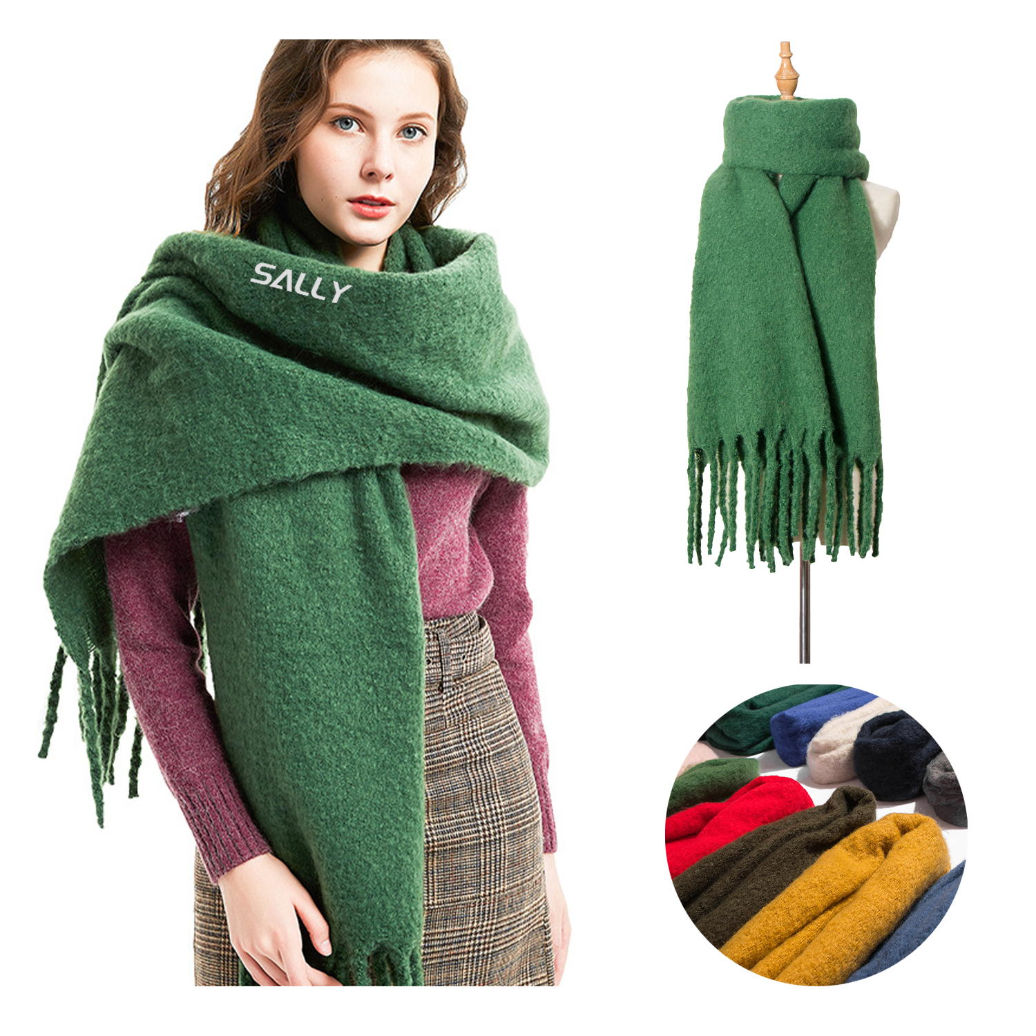 Long Oversized Ladies Scarves For Winter 2