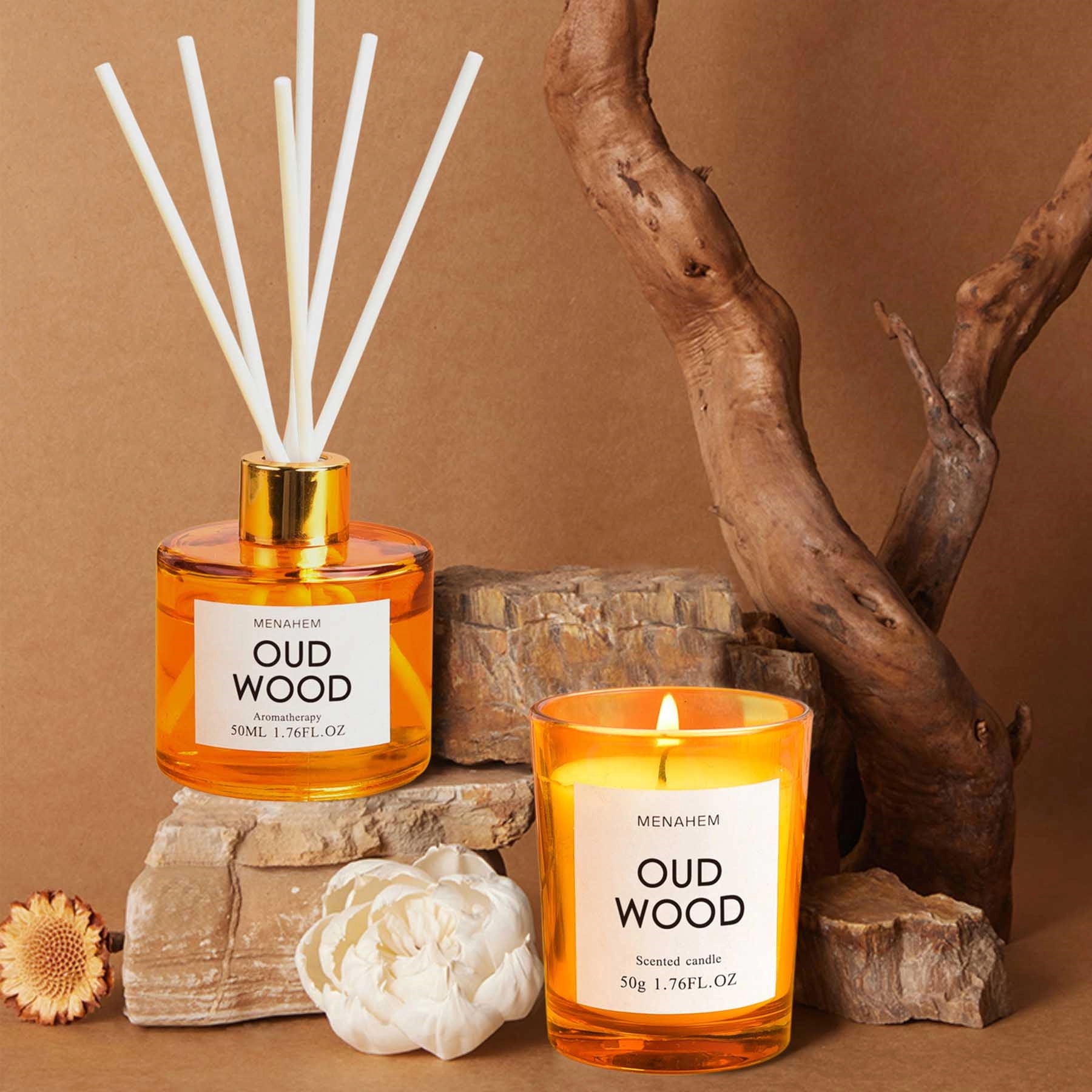 Scented Sticks Diffuser And Candle Gift Set 3