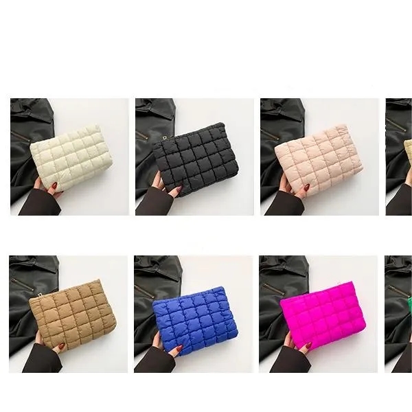 Versatile fashion solid color customizable cosmetic bag 2