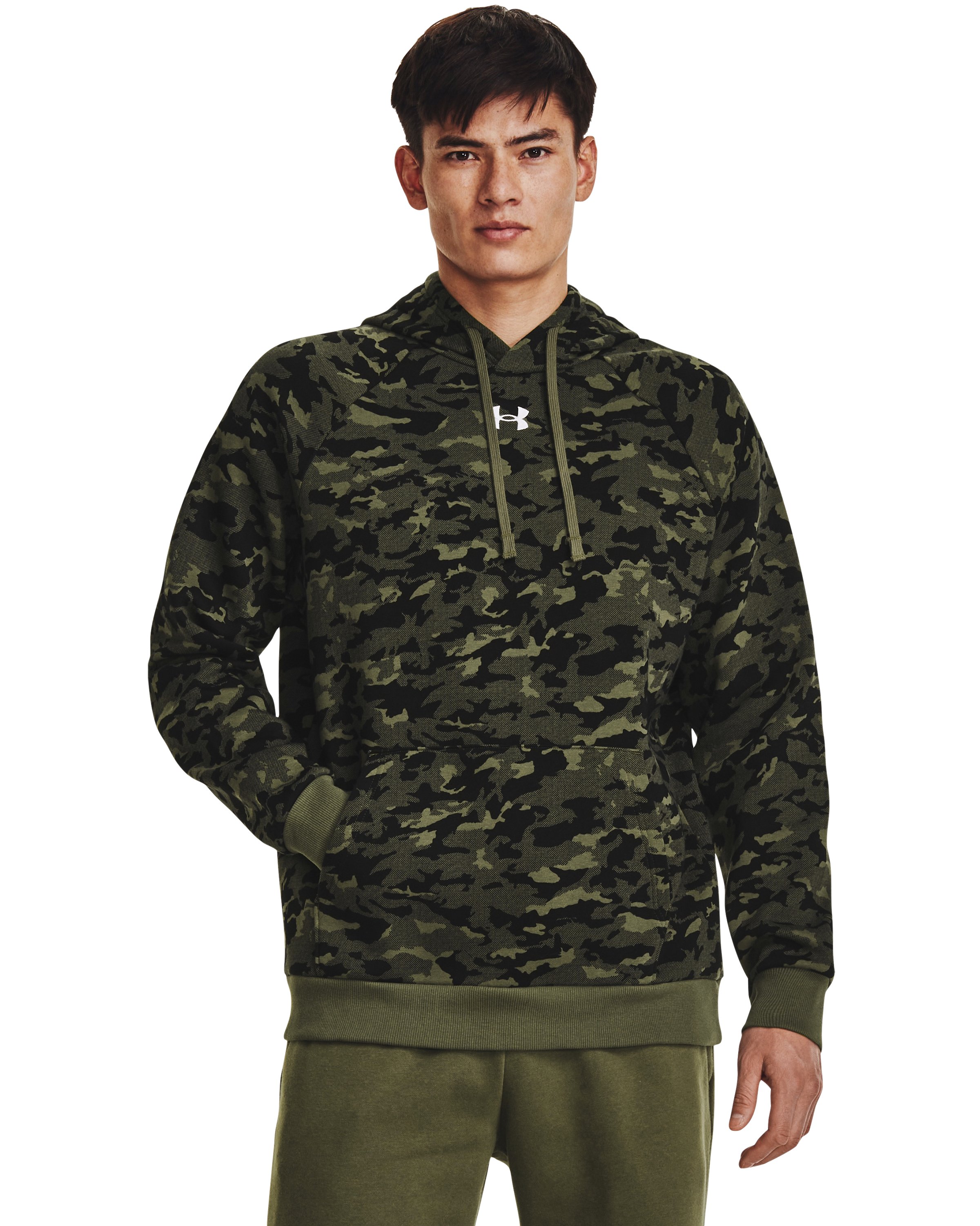 Men's UA Rival Fleece Camo Hoodie, custom hoodie or sweatshirt with logo imprint 4