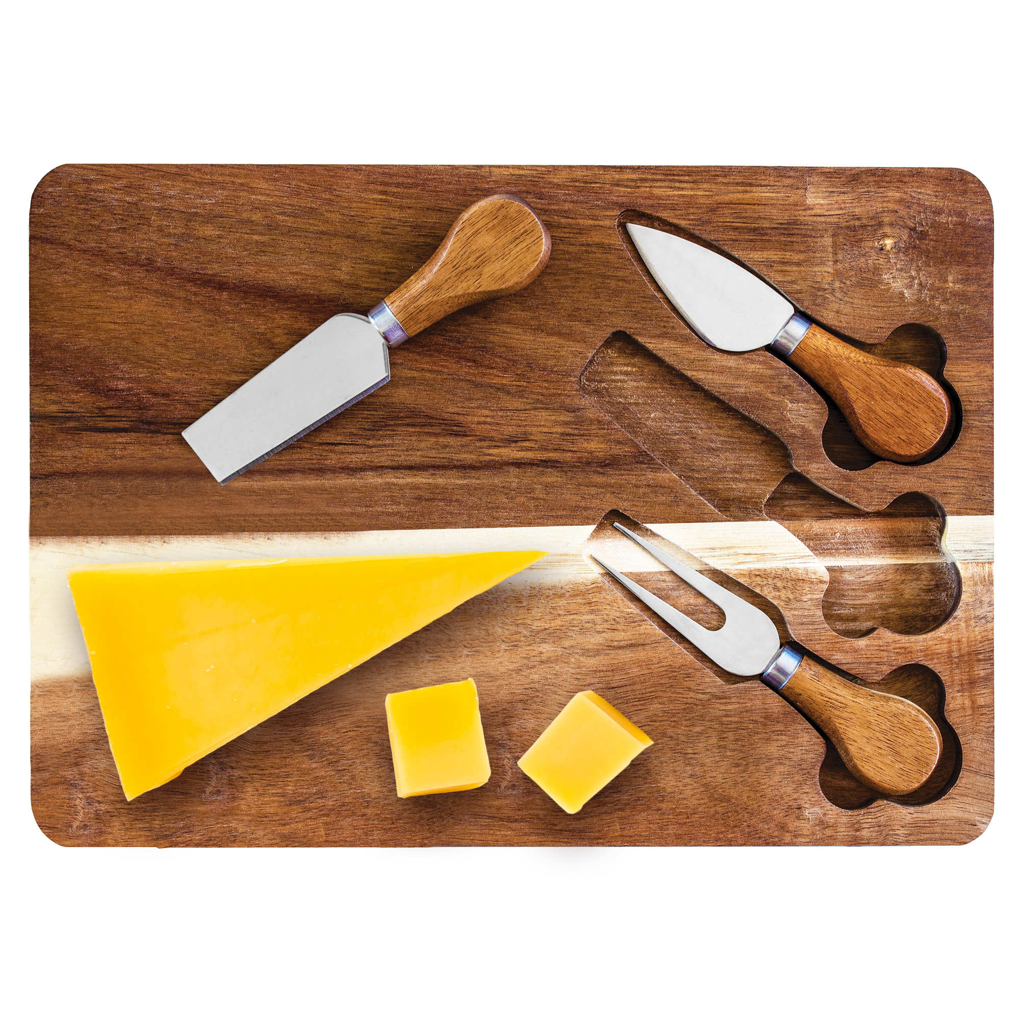 Acacia Cheese Serving Set 4