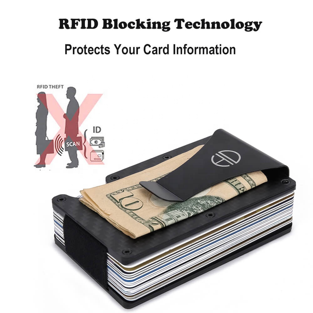 Aluminum Slim Metal Wallet with Money Clip 4