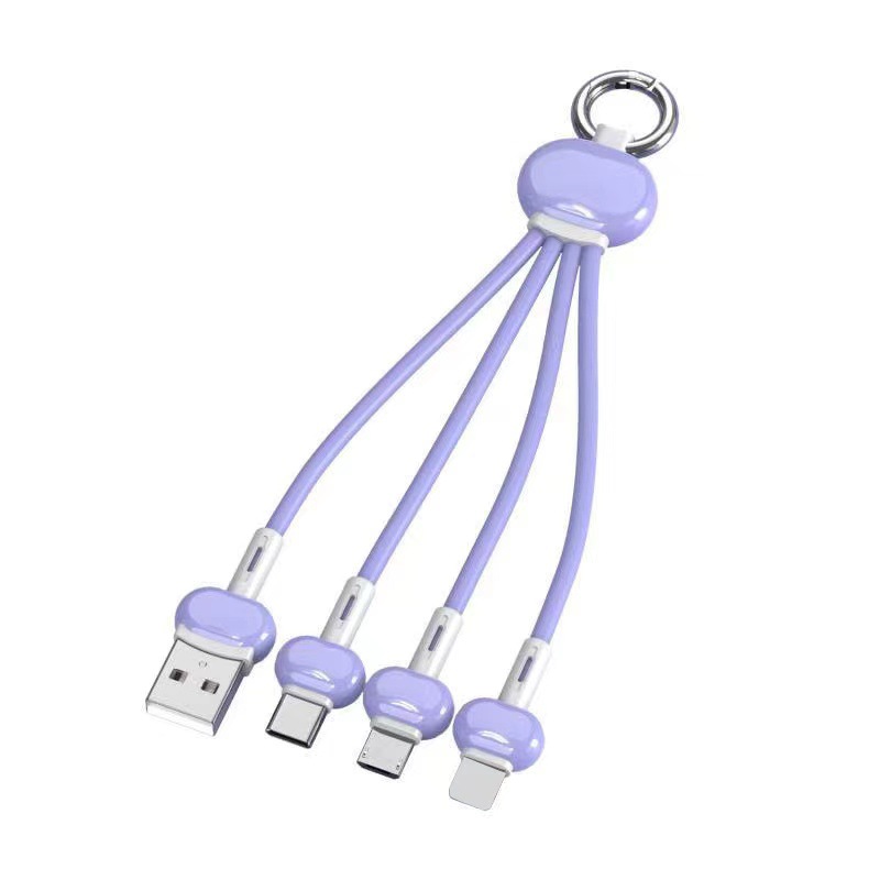 Vibrant Multi-Port Charging Cable Keychain 3