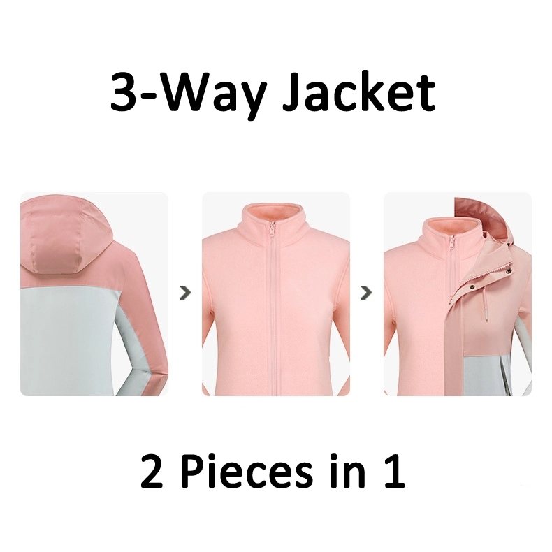 Waterproof Detachable 2-layer Hiking Jacket & Outdoor Coat 7