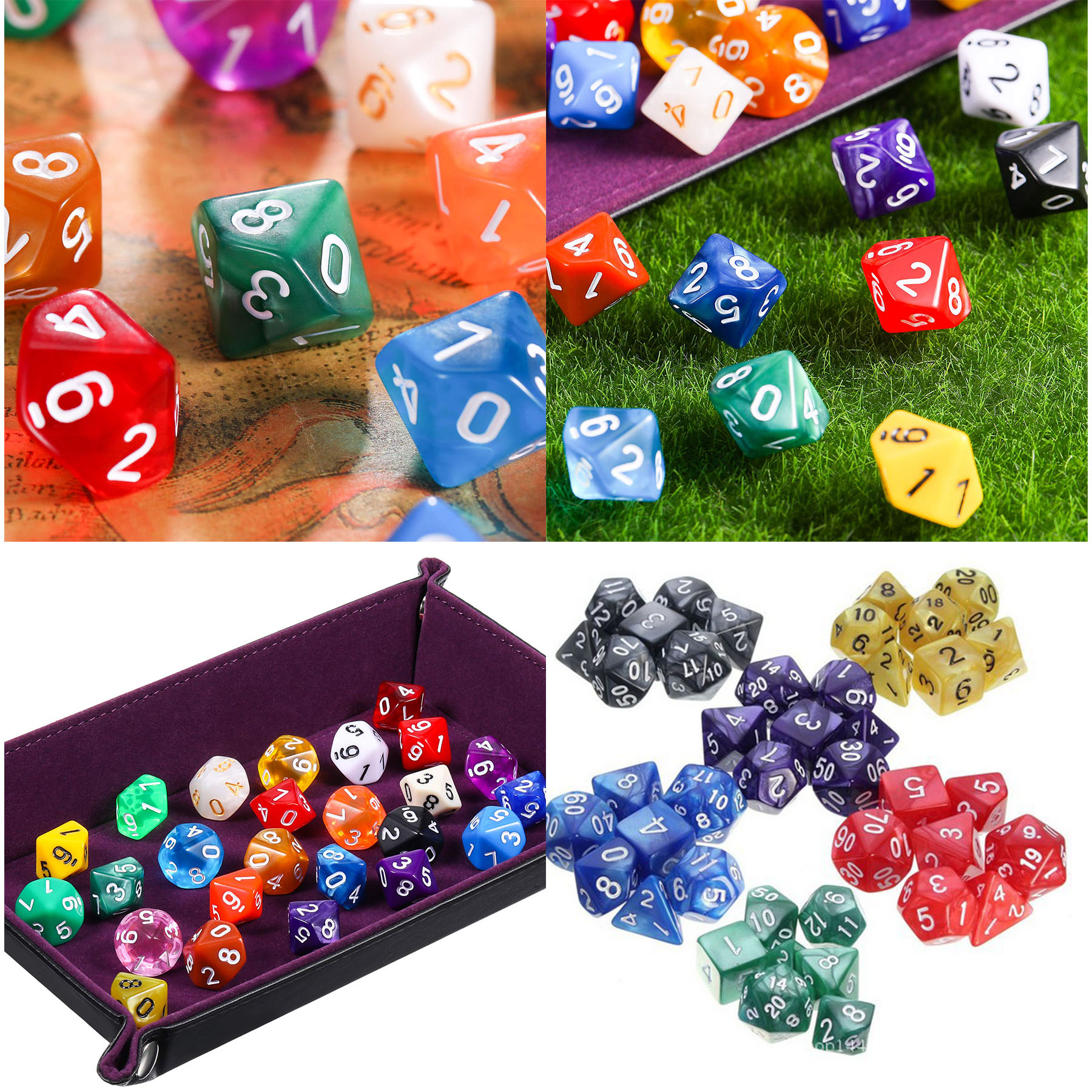 Multi-Sided Polyhedral Digital Acrylic Dice Set 1