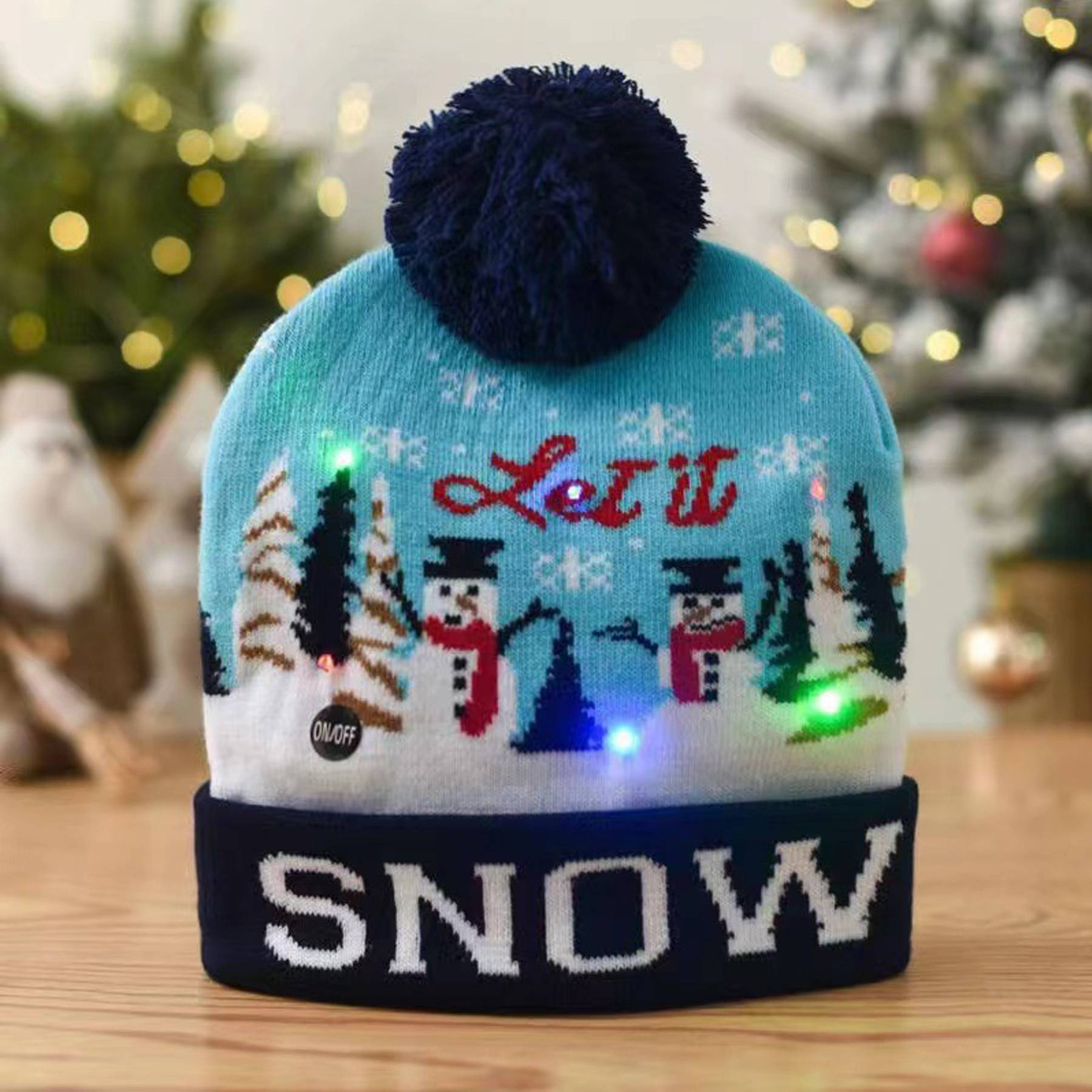Christmas Hat Beanie with LED Light 5