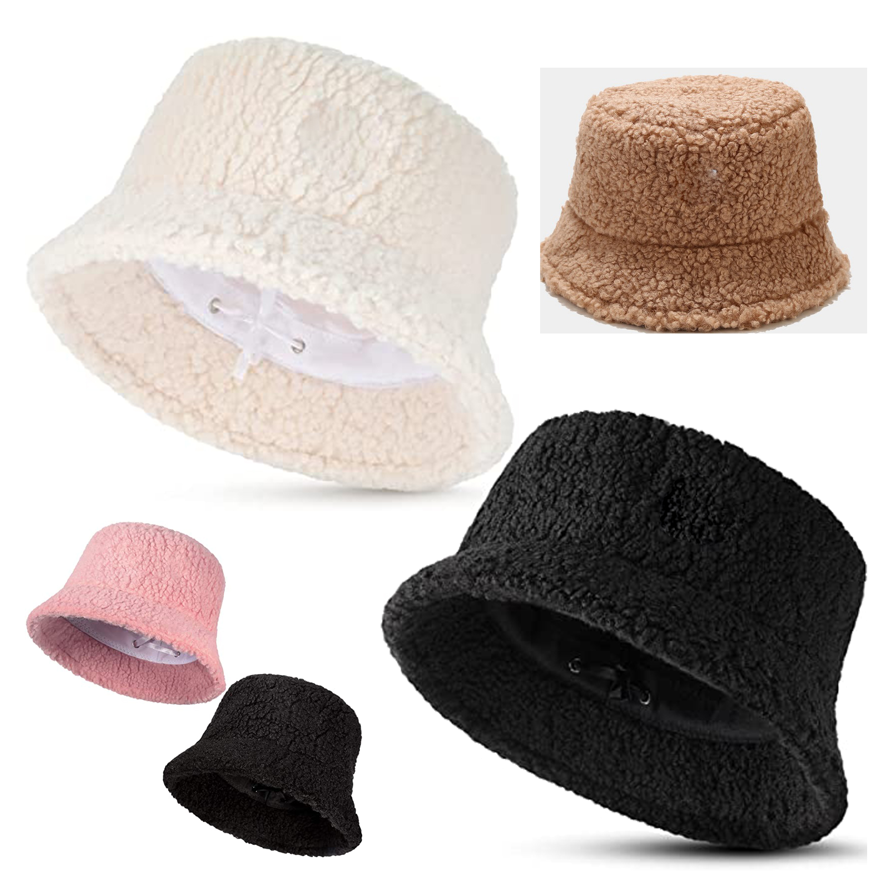 Woman Fuzzy Bucket Hat 2