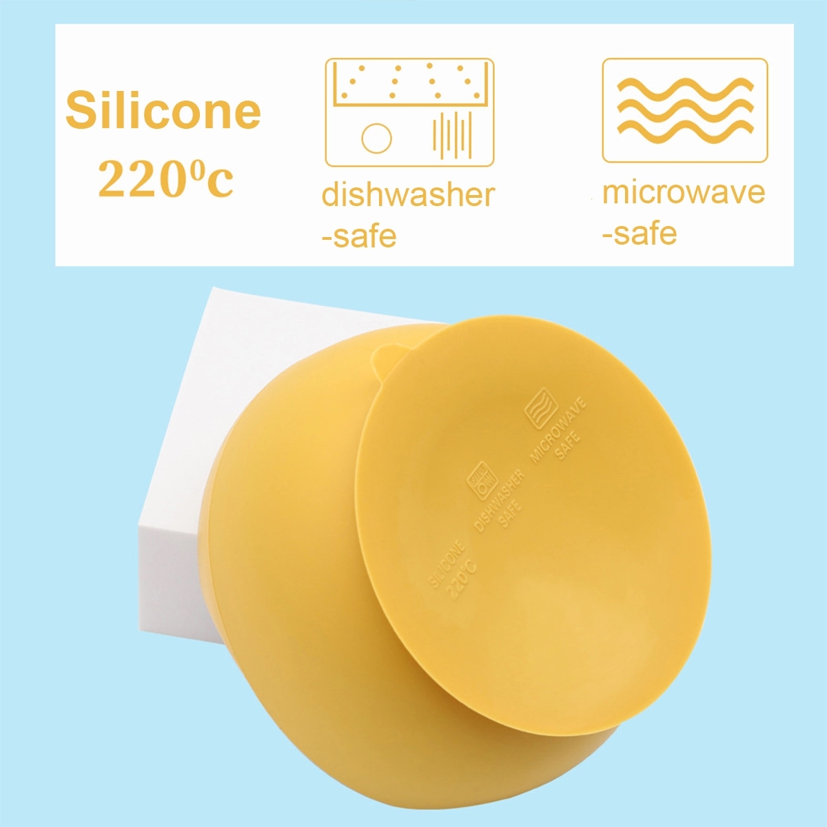 Silicone Suction Bowls And Wooden Spoon For Baby 2