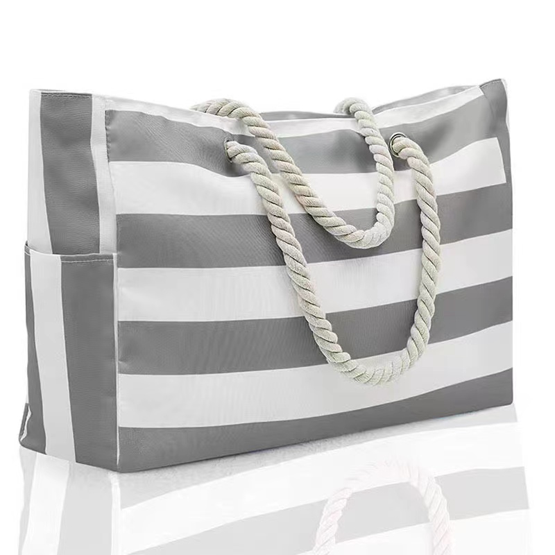 Polyester Stylish Canvas Beach Tote 5