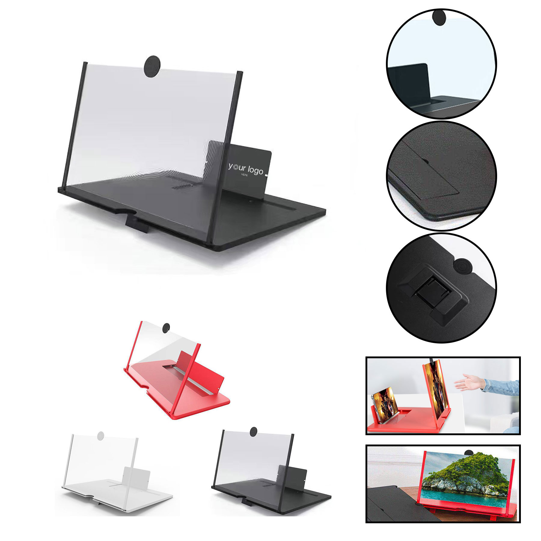 12" Foldable Screen Amplifier Phone Holder 1