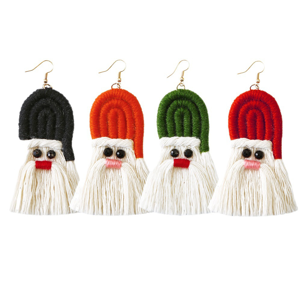 Christmas Tassel Woven Handmade Earrings 5