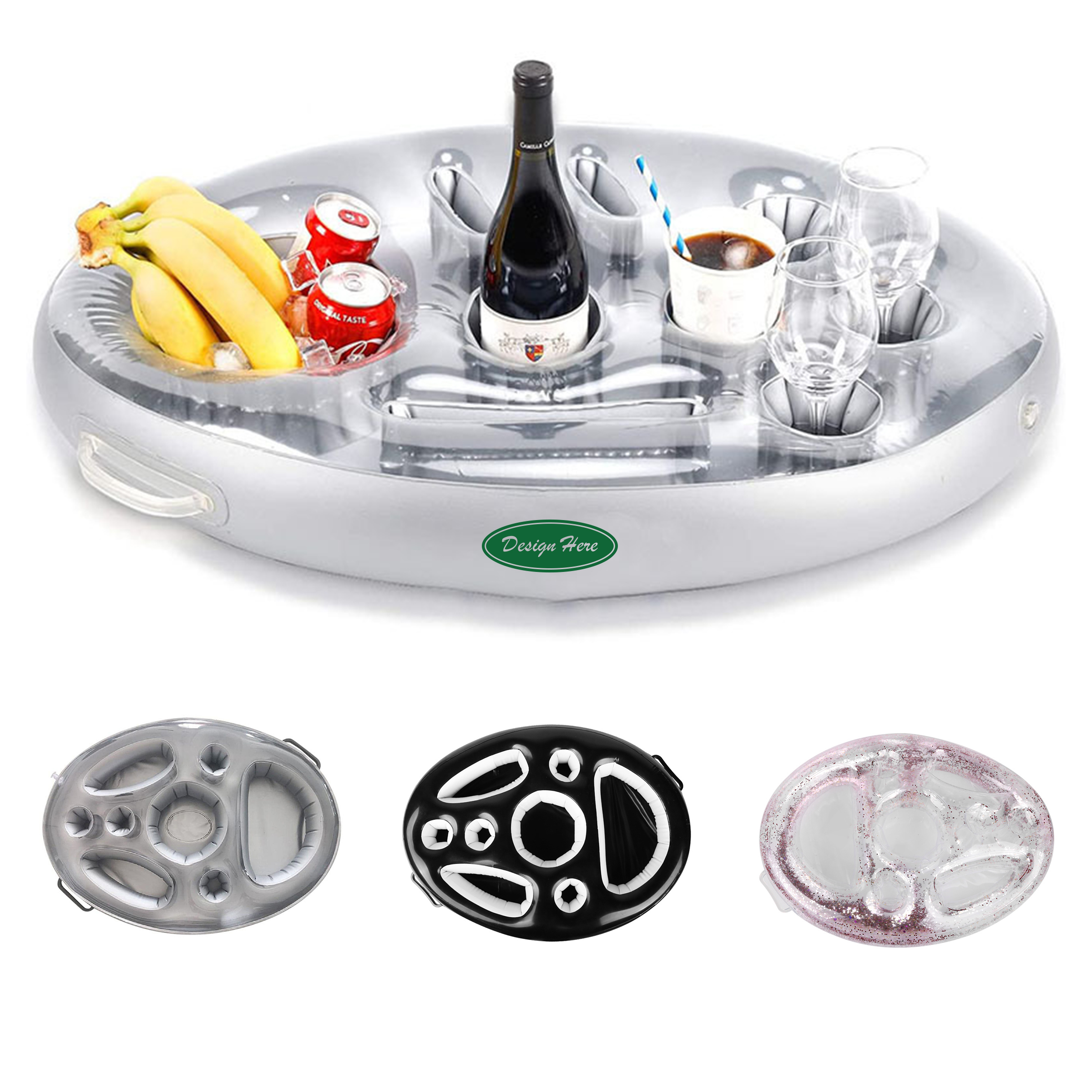 PVC Pool Float Tray for Snacks and Beverages 1