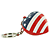 Patriotic Valentine Heart Stress Reliever Key Chain 2