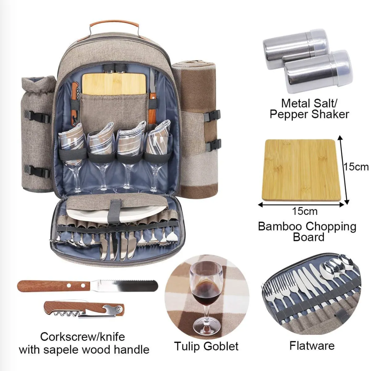 Leakproof Insulated Cooler Picnic Backpack All-Over Printing 9
