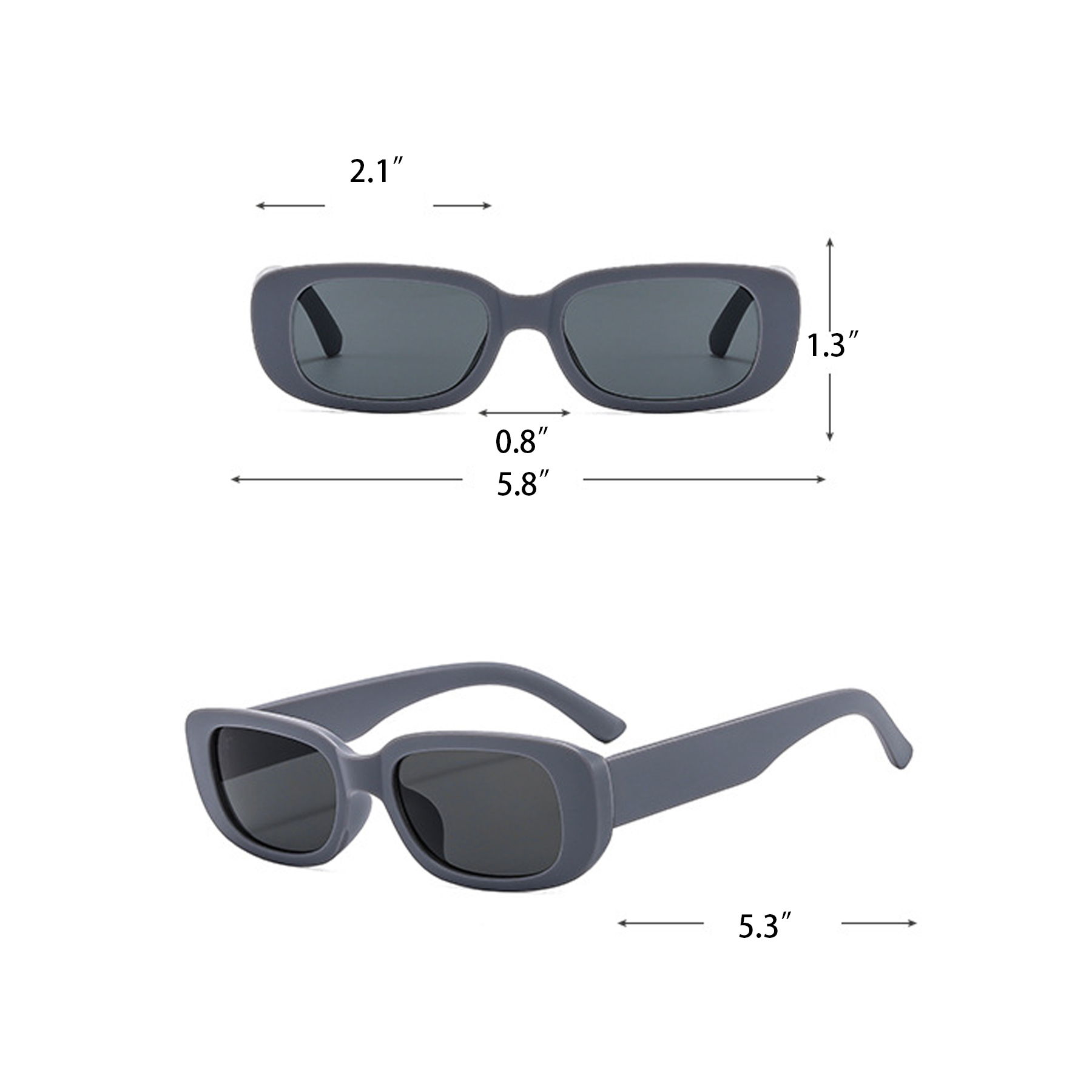 Retro Rectangle Sunglasses for Women 3