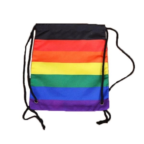 Rainbow Drawstring Backpack 3