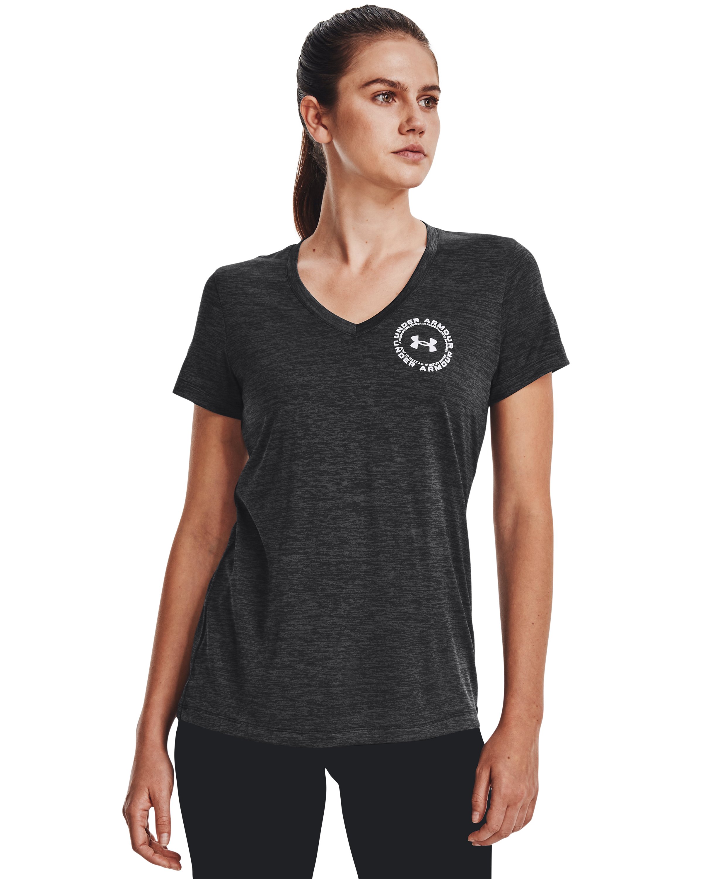 UA Tech Twist Crest Women's Short Sleeve 3
