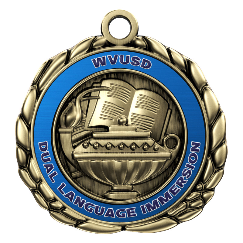 Express Vibraprint™ Book & Lamp Quali-Craft Medallion (2-1/2")