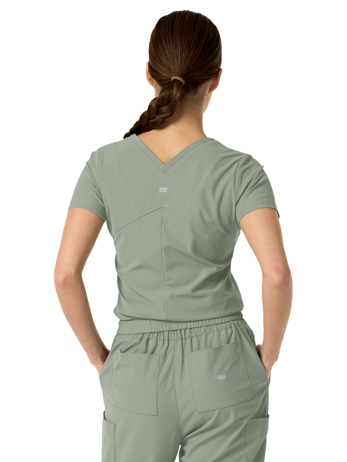 Parkley Kinetic - Women's Two-Pocket CELINE Tuck Band V-Neck Top 7