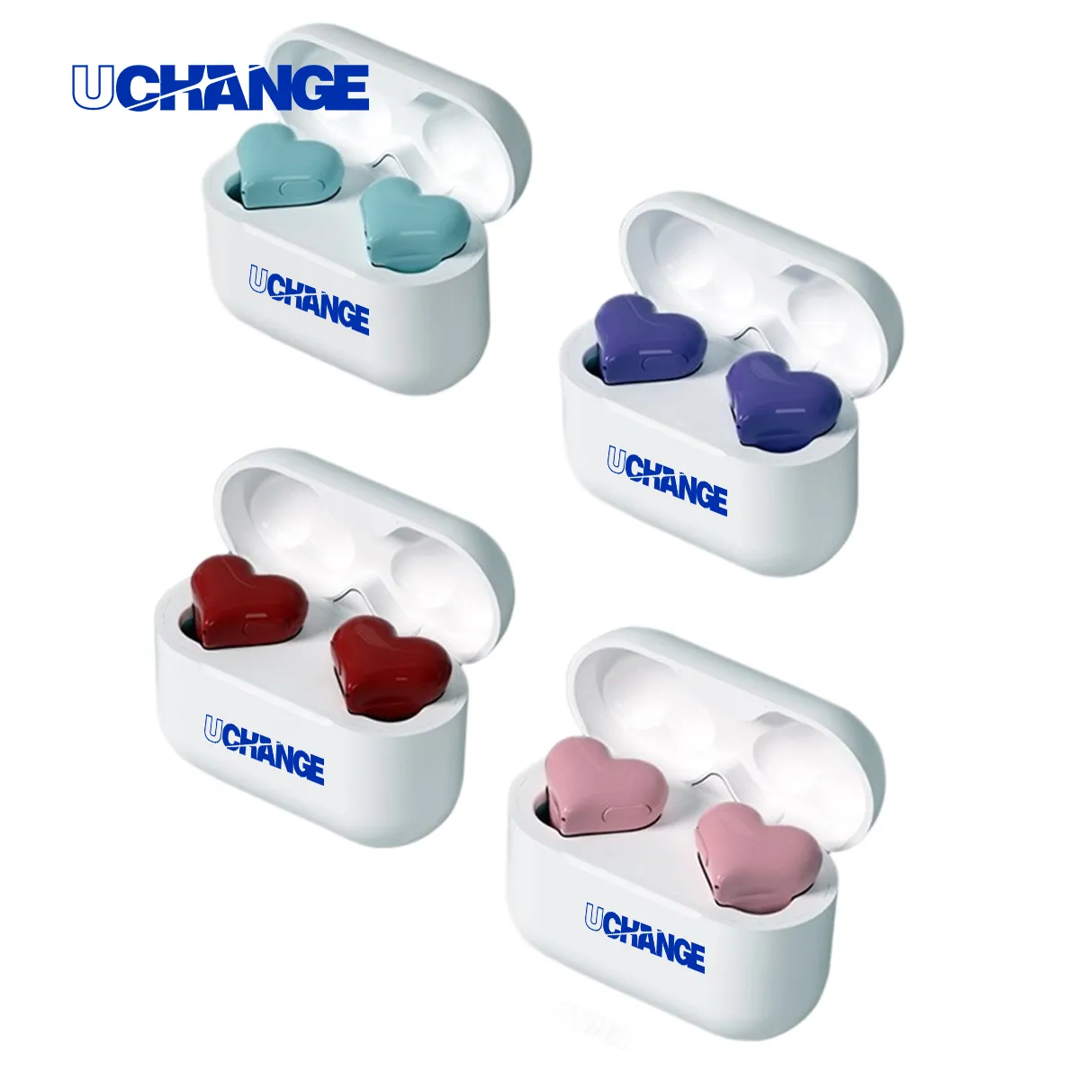 Heart-Shaped True Wireless Earbuds With Charging Case 1