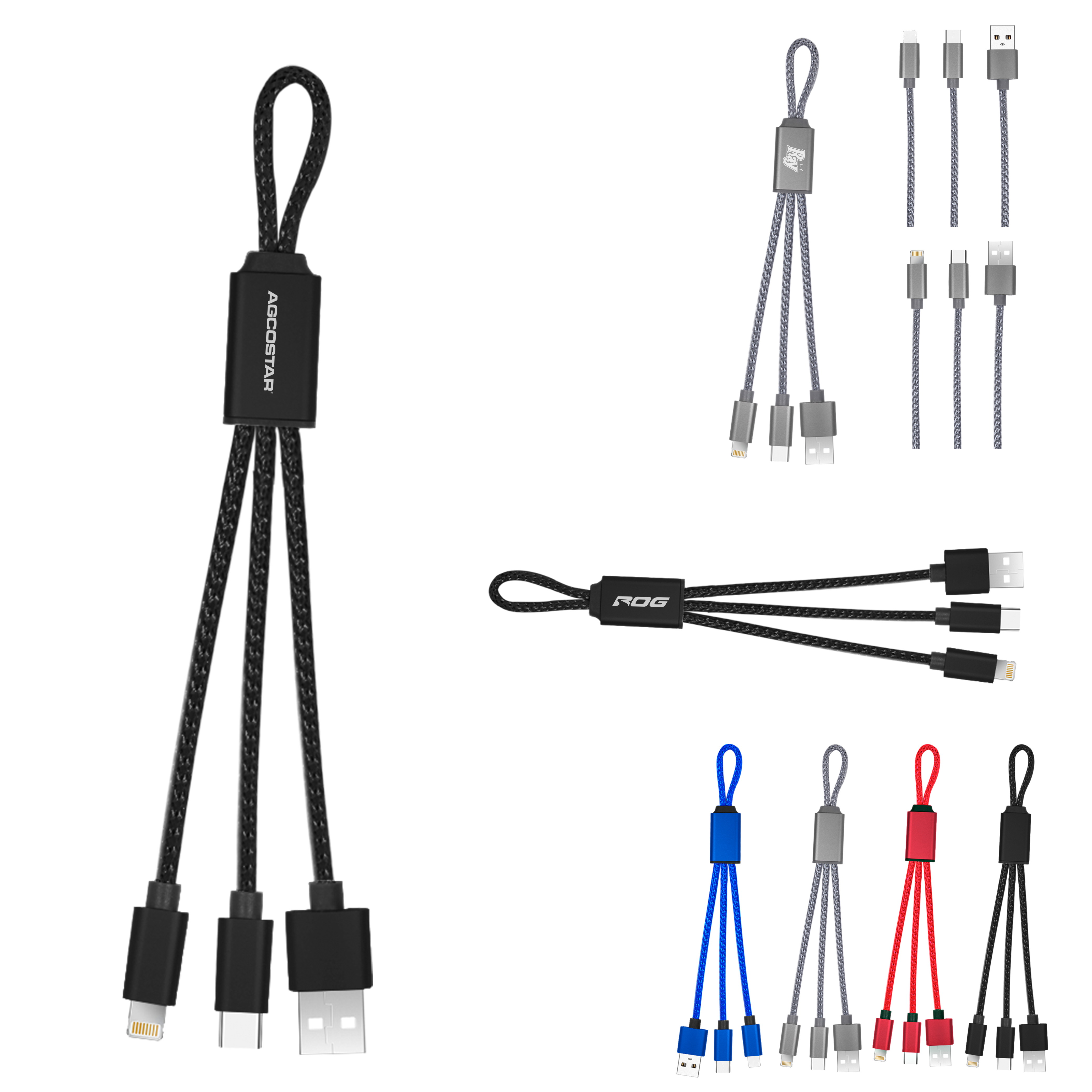 TriLoop 3-in-1 Braided Keychain Cable 7