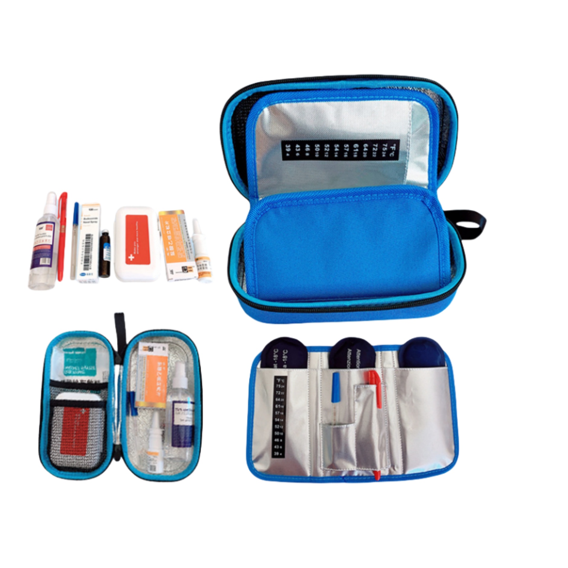 Medical Cooler Travel Pouch Insulin Pen Case with 3 Ice Packs 1