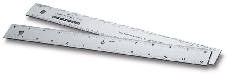 12" Straight Edge Aluminum Ruler with Center-Finding Back 7