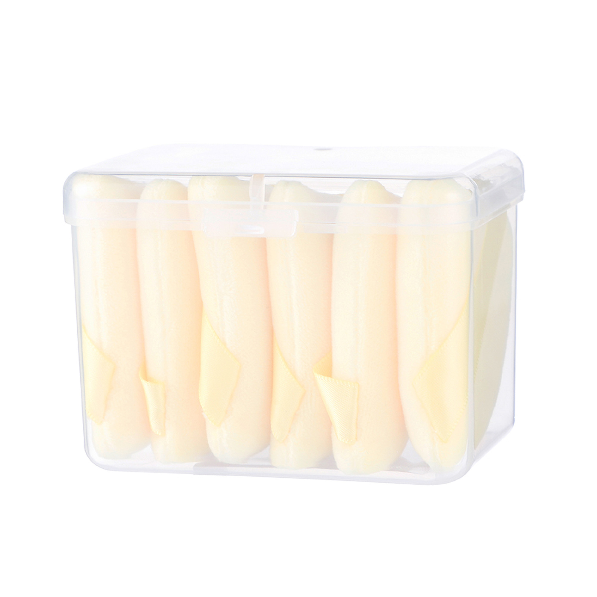 Triangle Powder Puffs Soft Velour 6PCS Makeup with Case 6