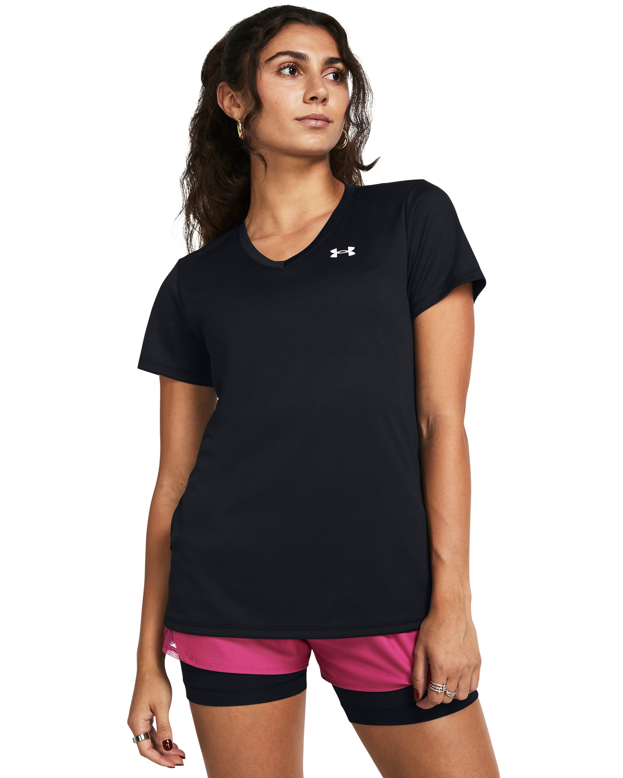 UA Tech Women's V-Neck Short Sleeve 1