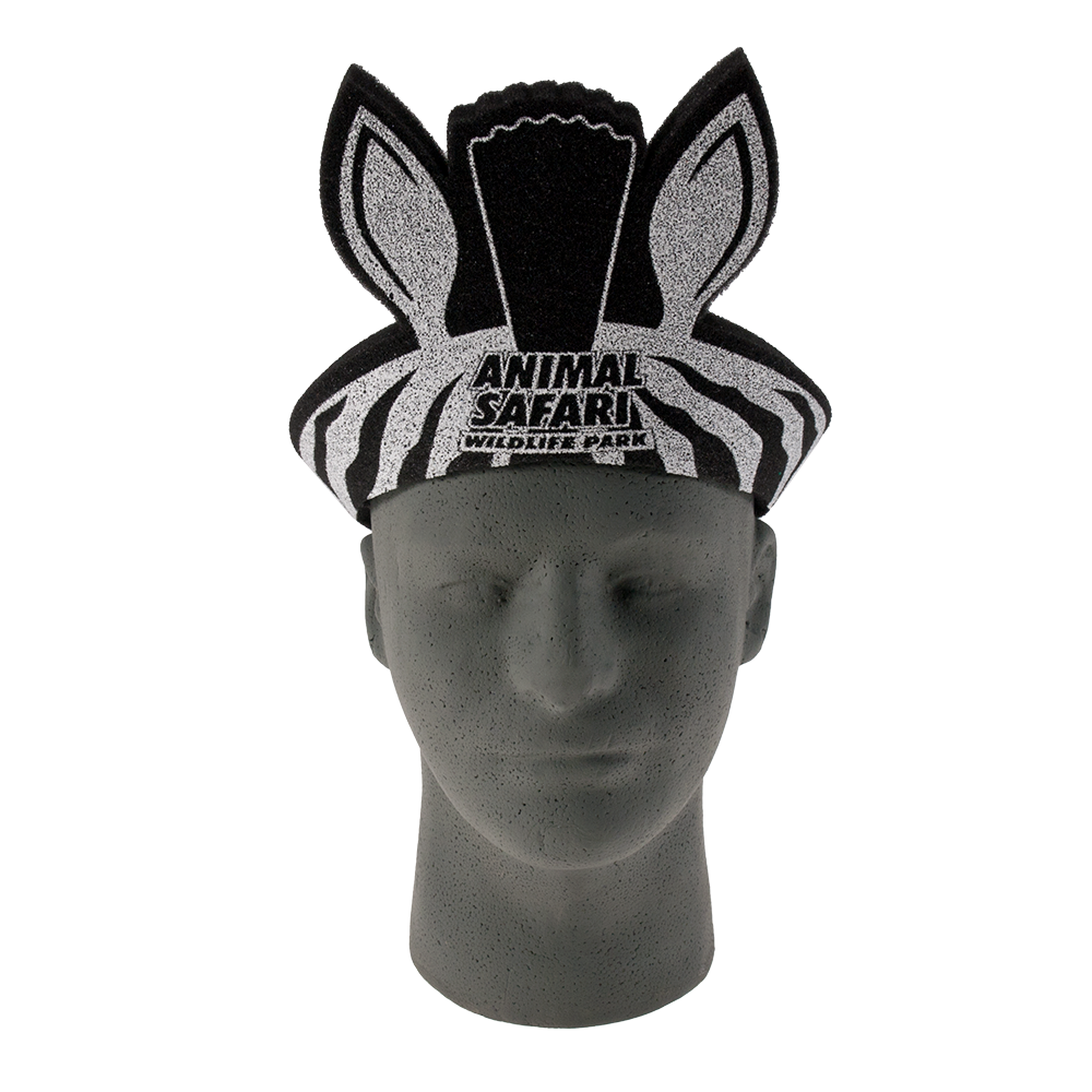 12" Foam Zebra Visor 2