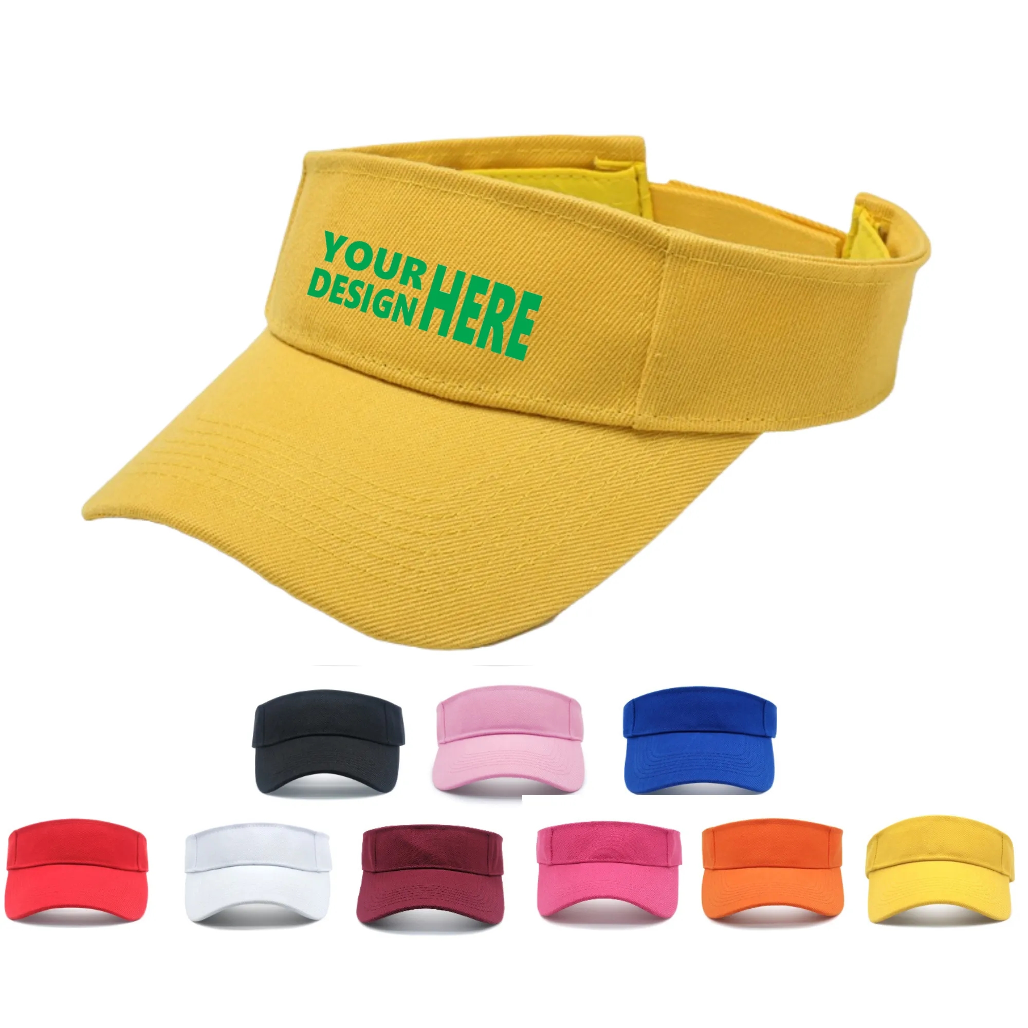 Sport Wear Polyester Athletic Visor Cap 2