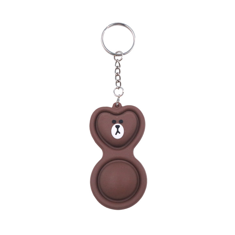 2 Bubbles Push Pop Fidget Sensory w/Keychains 11