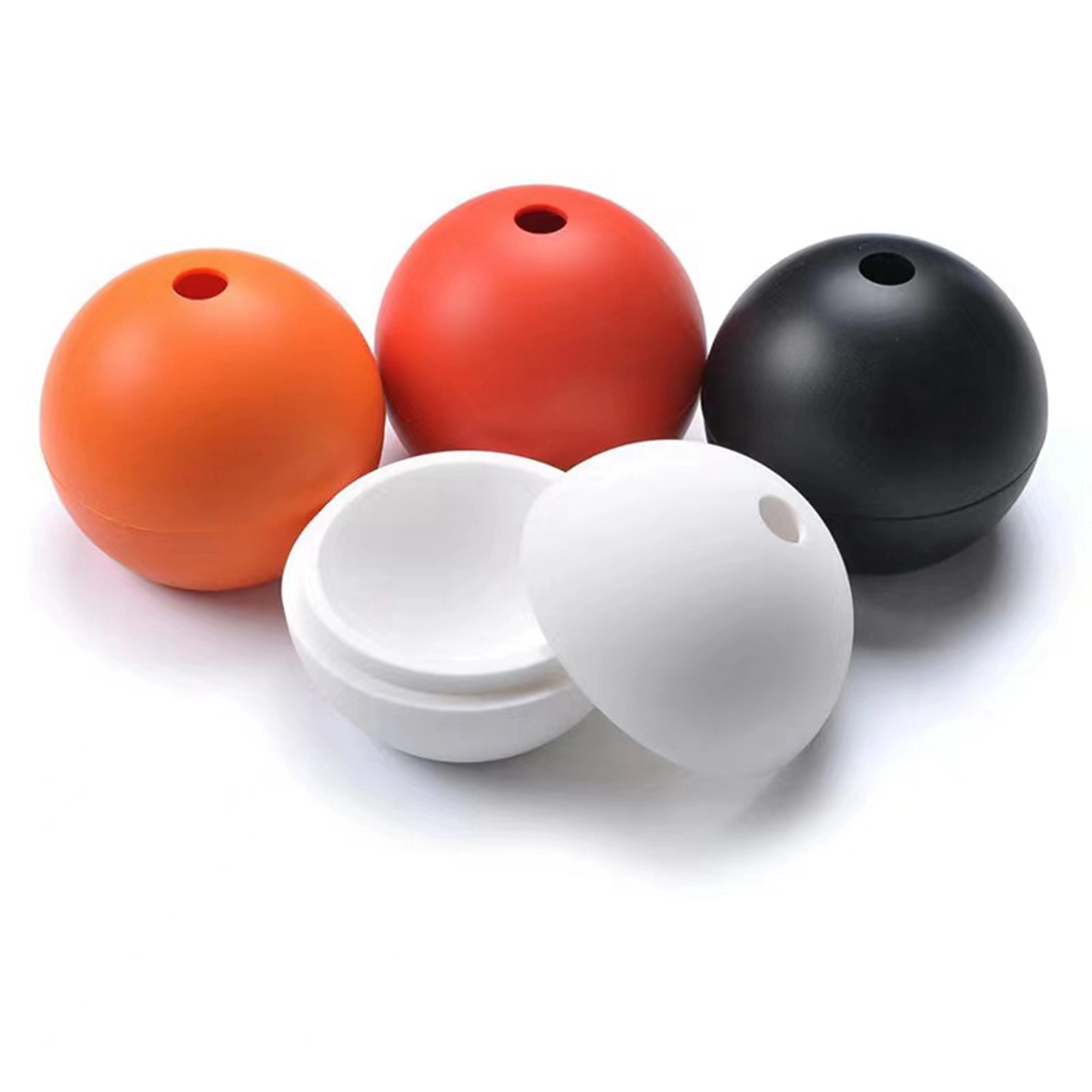 Ice Cube Trays Silicone Whiskey Ball Maker with Lids 4
