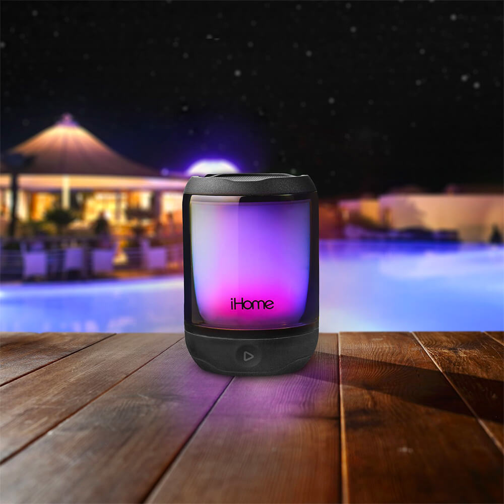 PlayGlow Mini Waterproof Bluetooth Speaker with Color Changing Lights