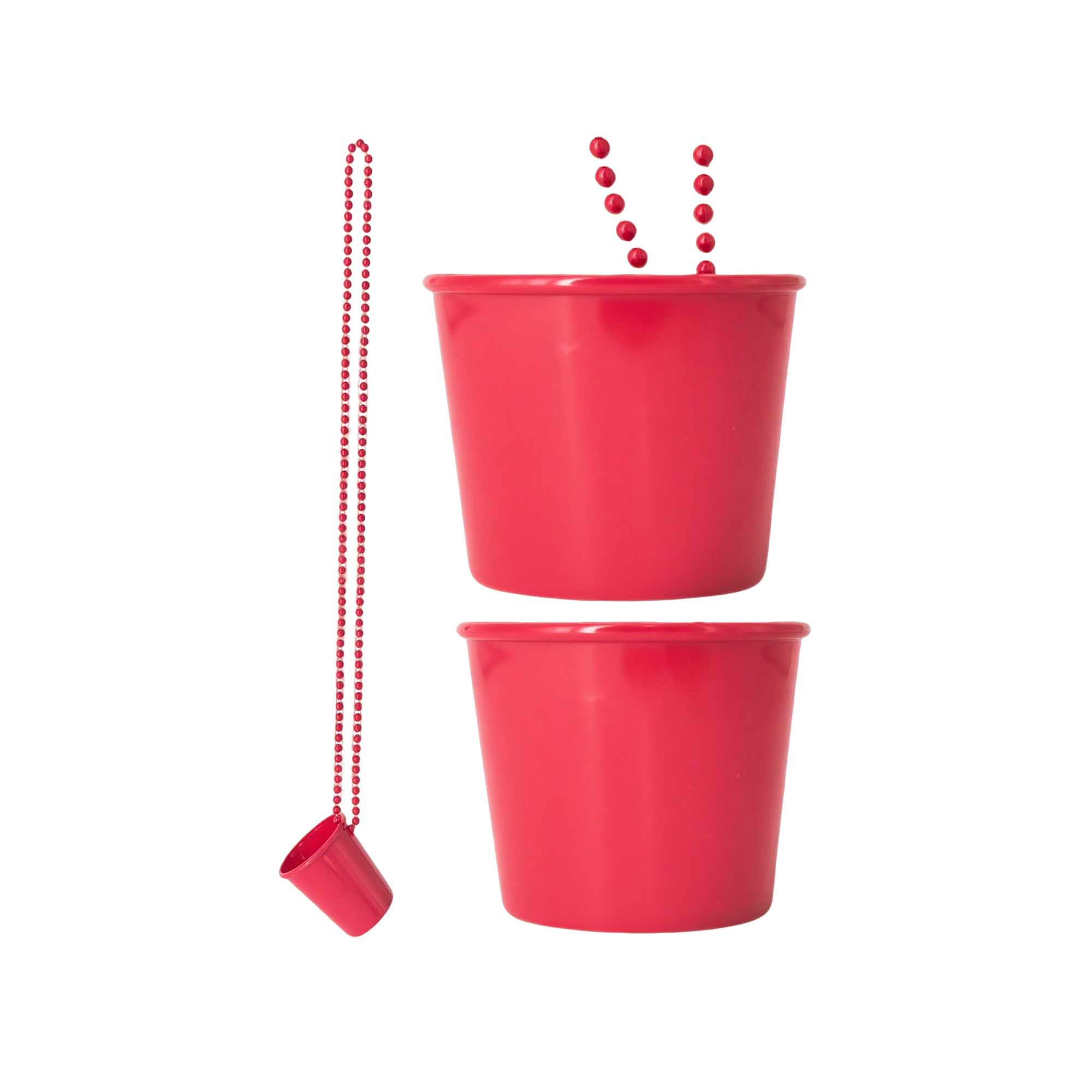 Plastic Shot Glass Necklace With Thirty Inch Chain 1.37" Width X 2.2" Height 4