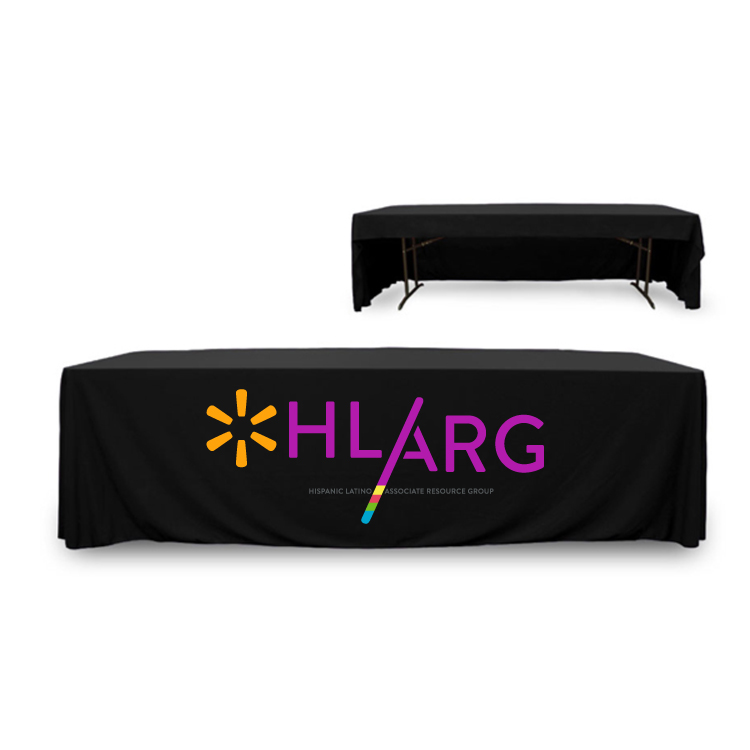 8 ft. 3 Sided PolyKnit Table Cover (Full Color Logo) 14