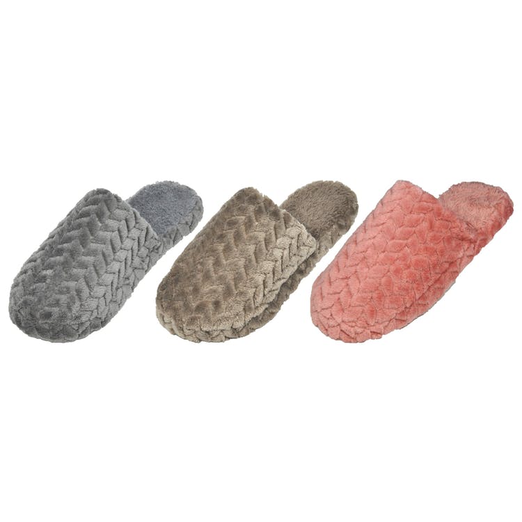Women's Plush Slippers - Chevron S-XL 2