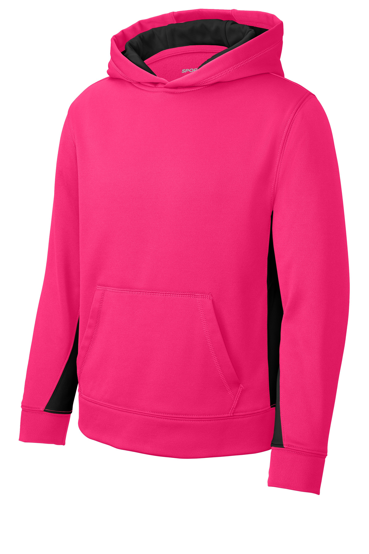 Sport-Tek Youth Sport-Wick Fleece Colorblock Hooded Pullover. YST235 16