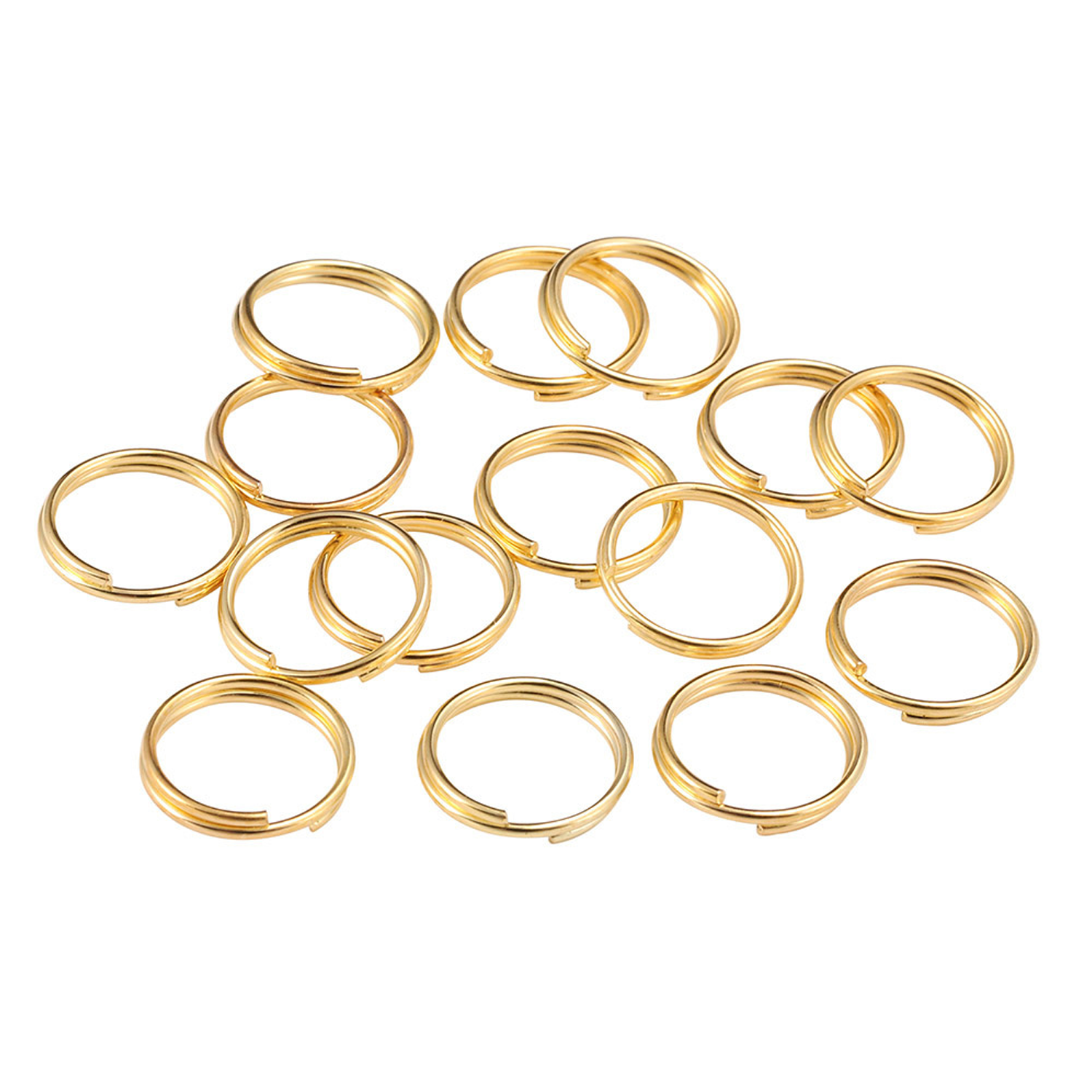 200PCS DIY Double Loop Metal Key Split Rings 8