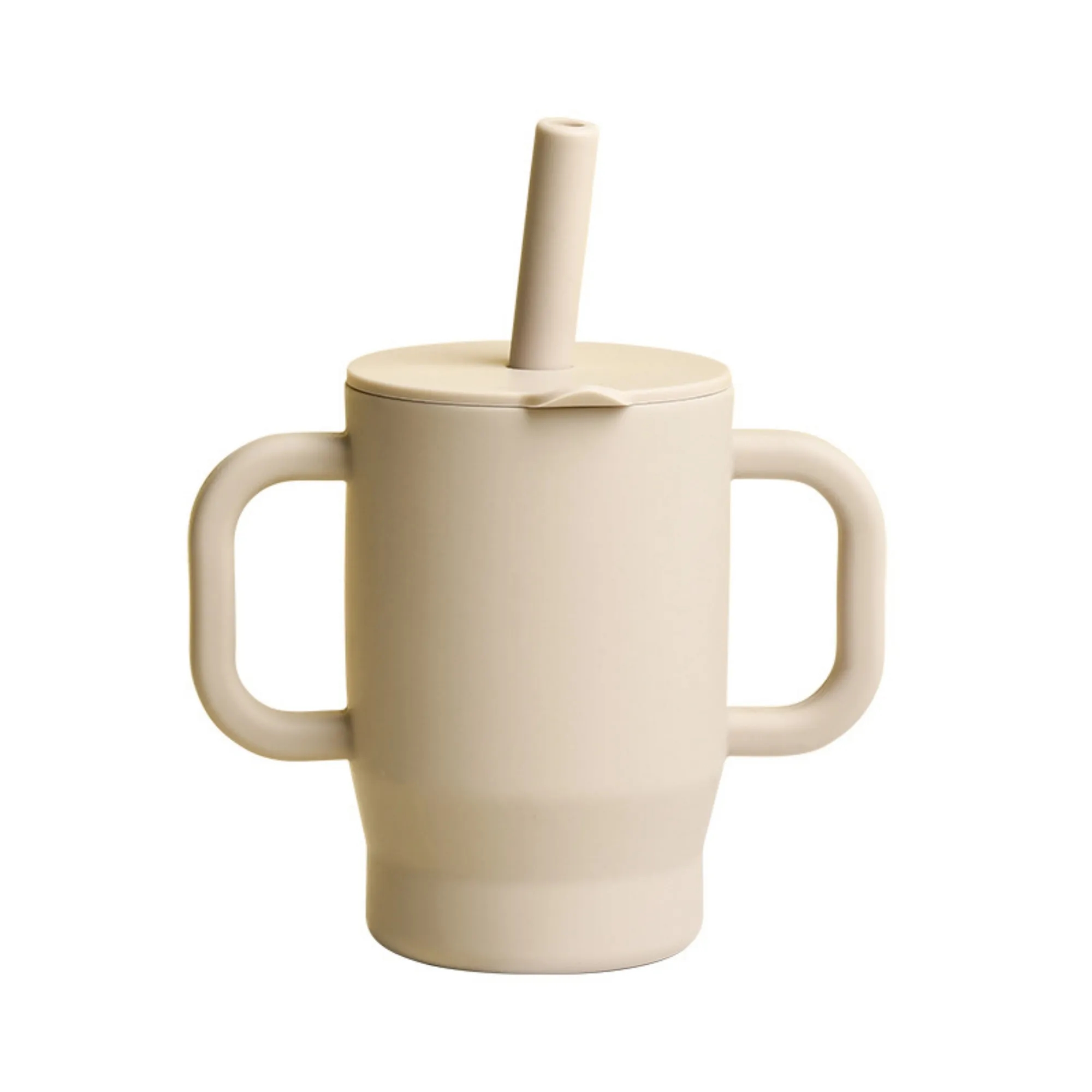 Silicone Baby Straw Handle Sippy Cup 4