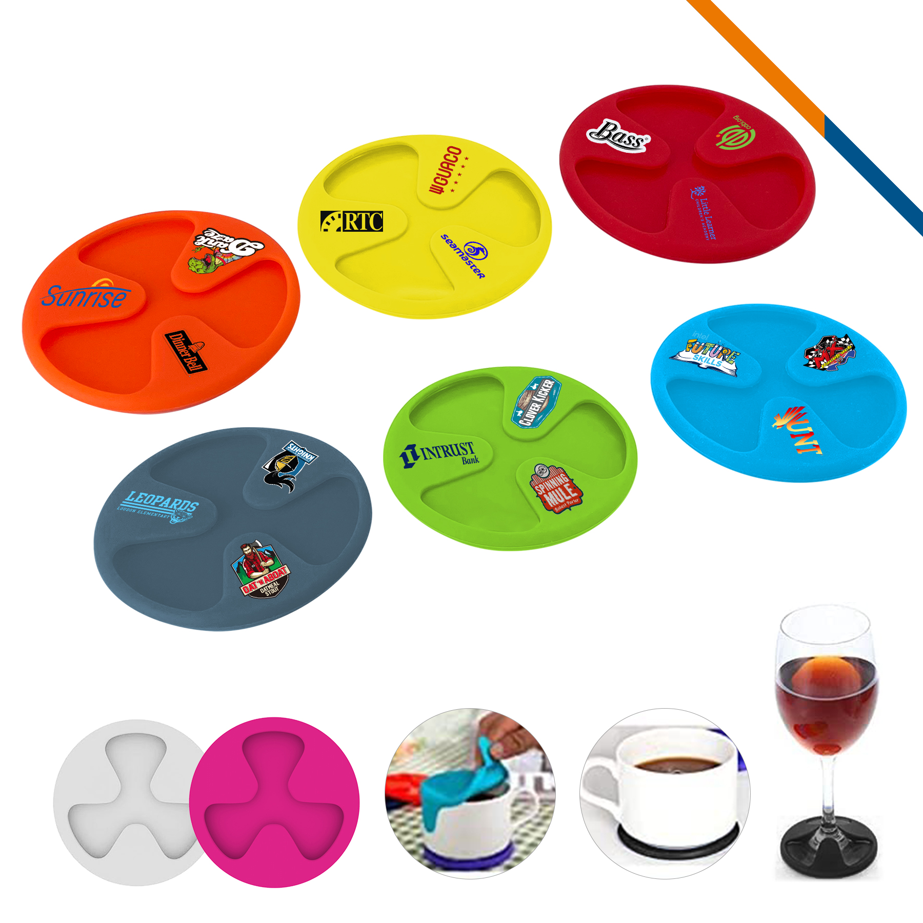 Slip-On Wine Glass Coasters 4