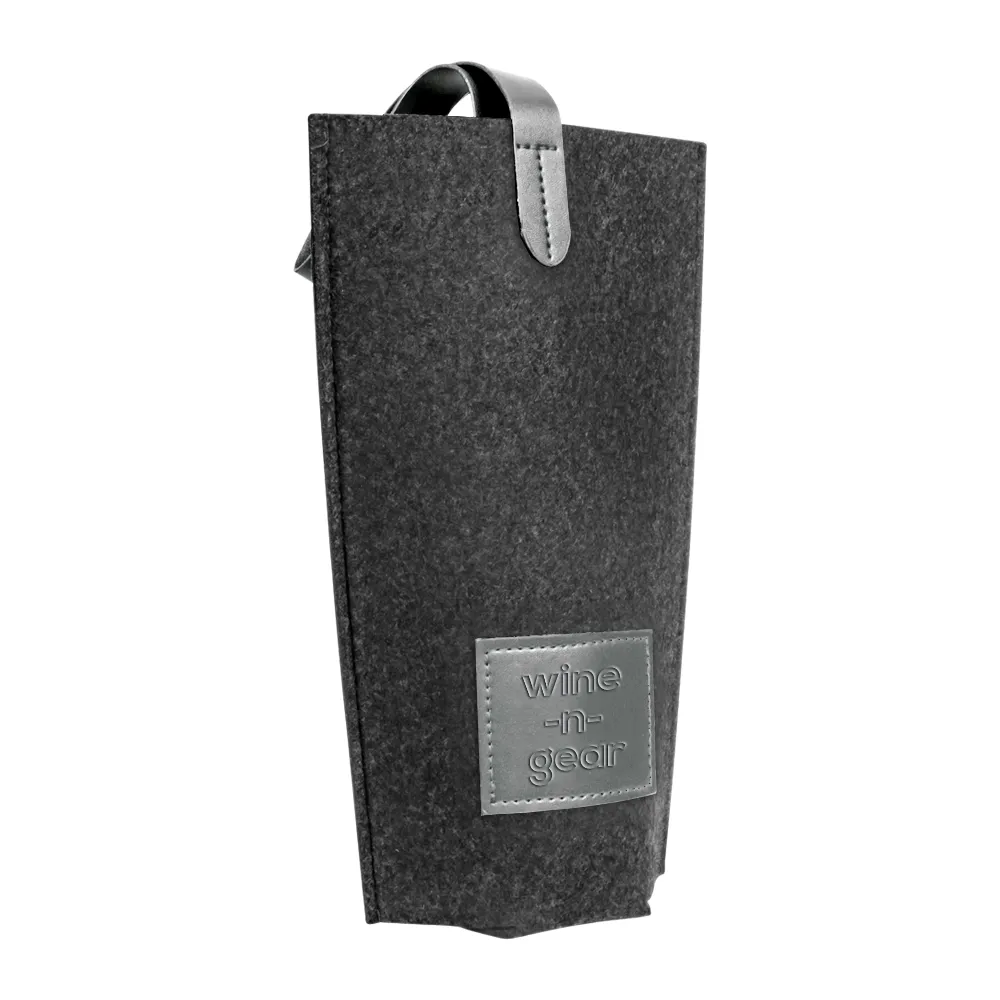 1-Bottle Felt Wine Tote 3