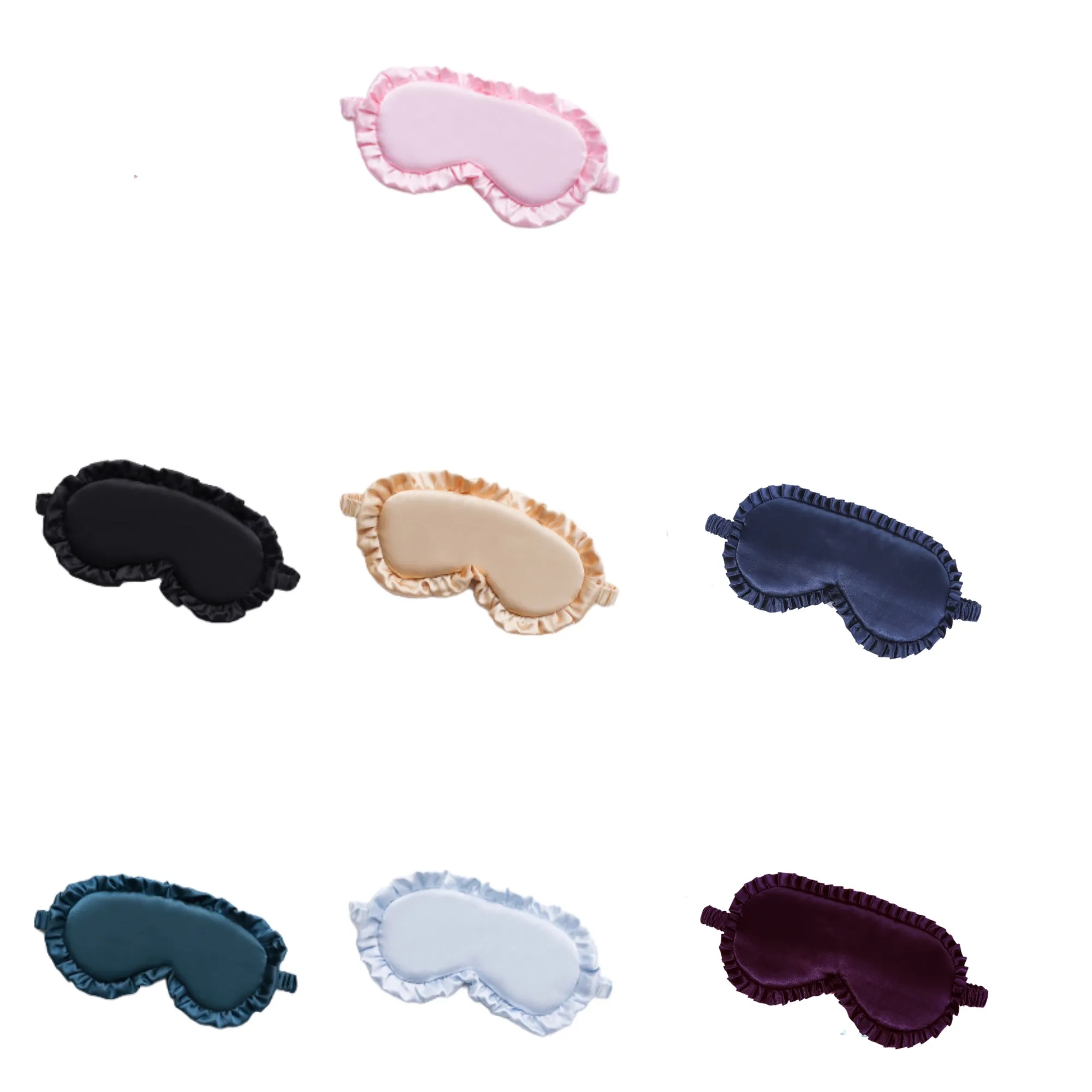 Adjustable Ice Silk Sleep Mask Eye Cover With Elastic Band 5
