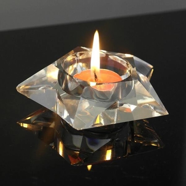Star Shape Crystal Tealight Candle Holder 2