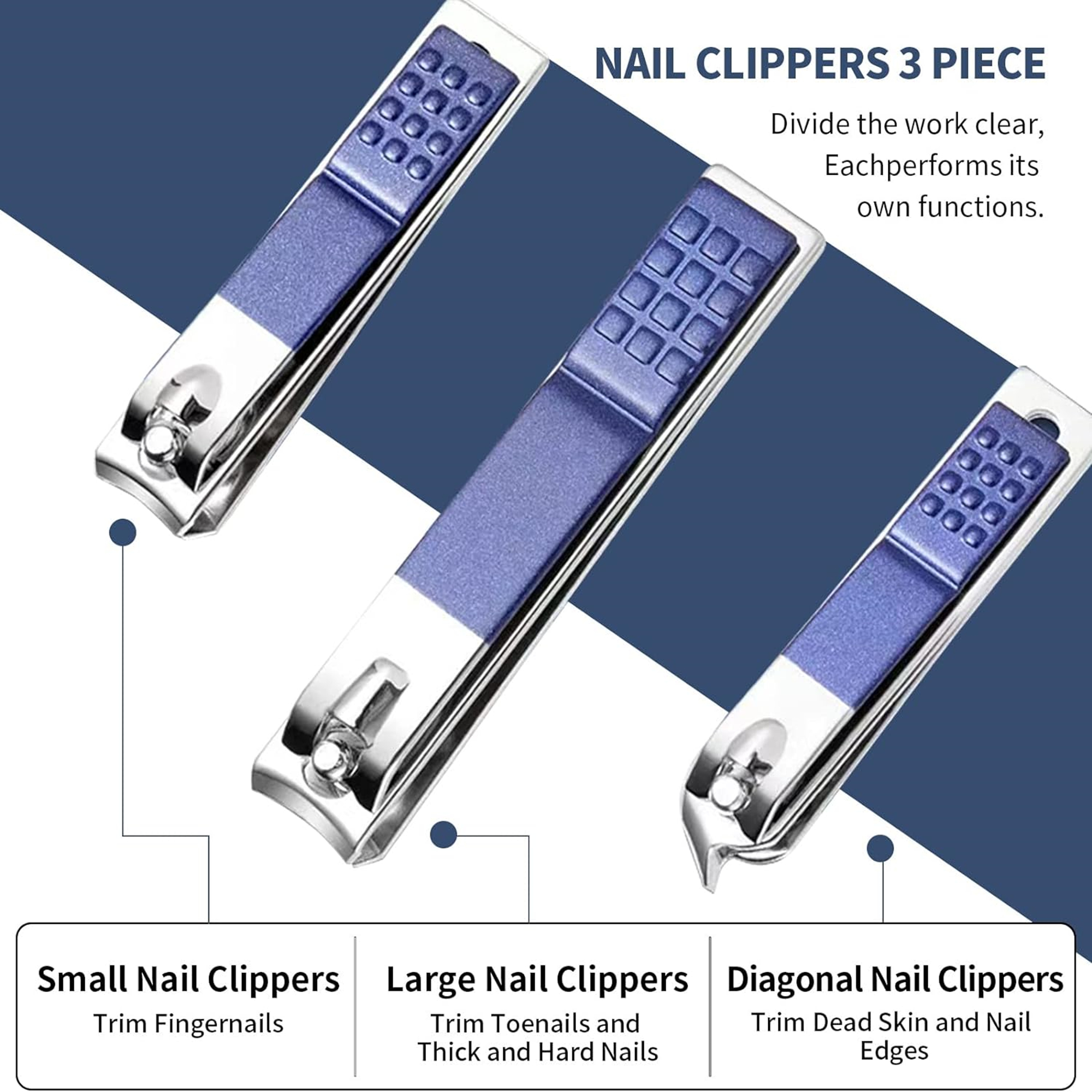18 Pcs Manicure Set Nail Clippers Pedicure Kit 5