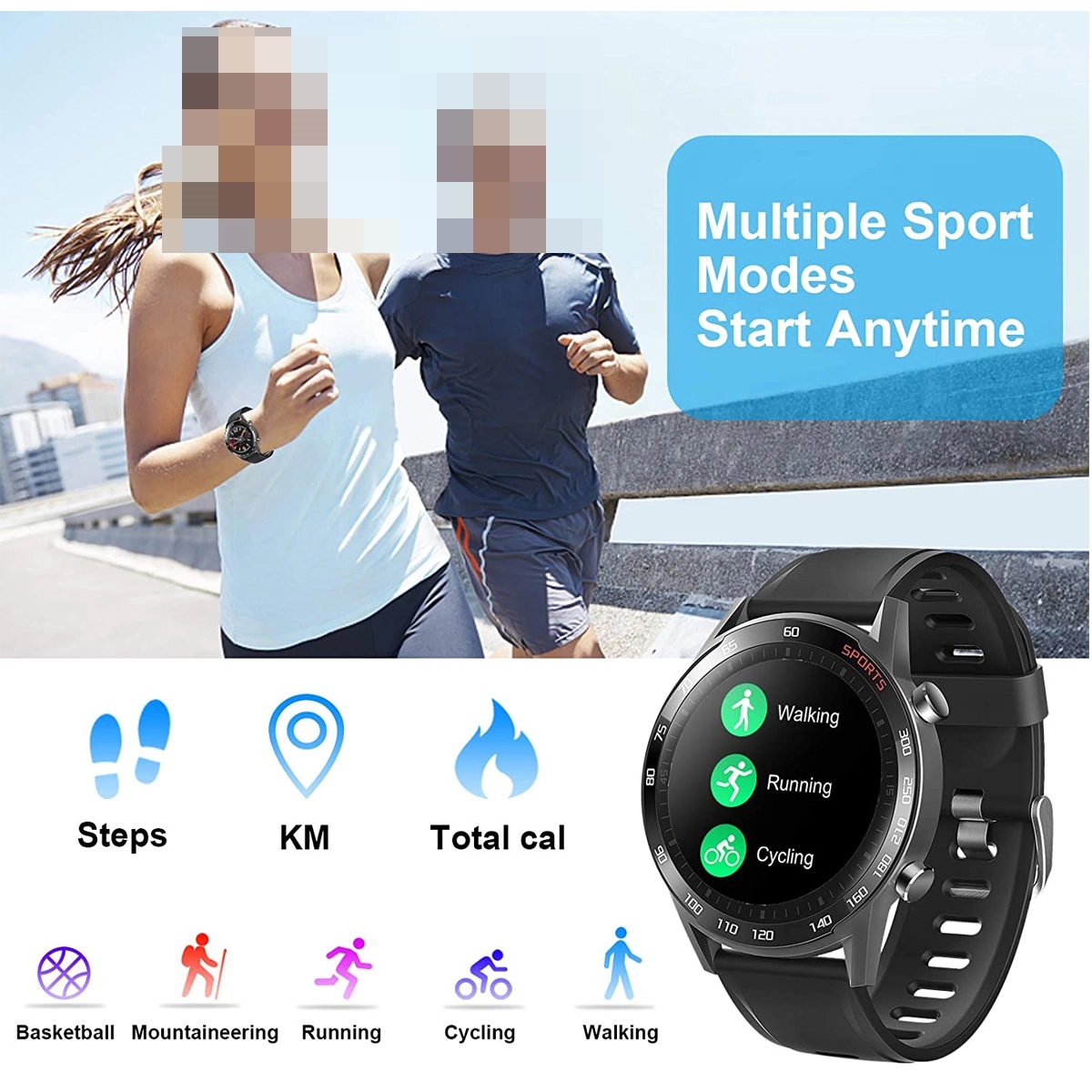 Smartwatch Bluetooth With Heart Rate Blood Pressure Monitor 2