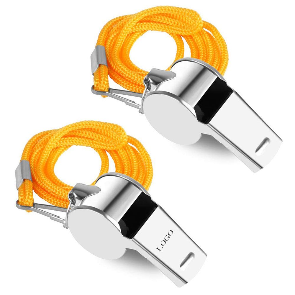 Metal Whistles with Lanyard 2