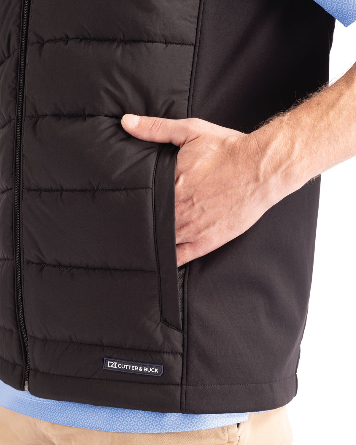 Evoke Hybrid Softshell Recycled Mens Full Zip Vest