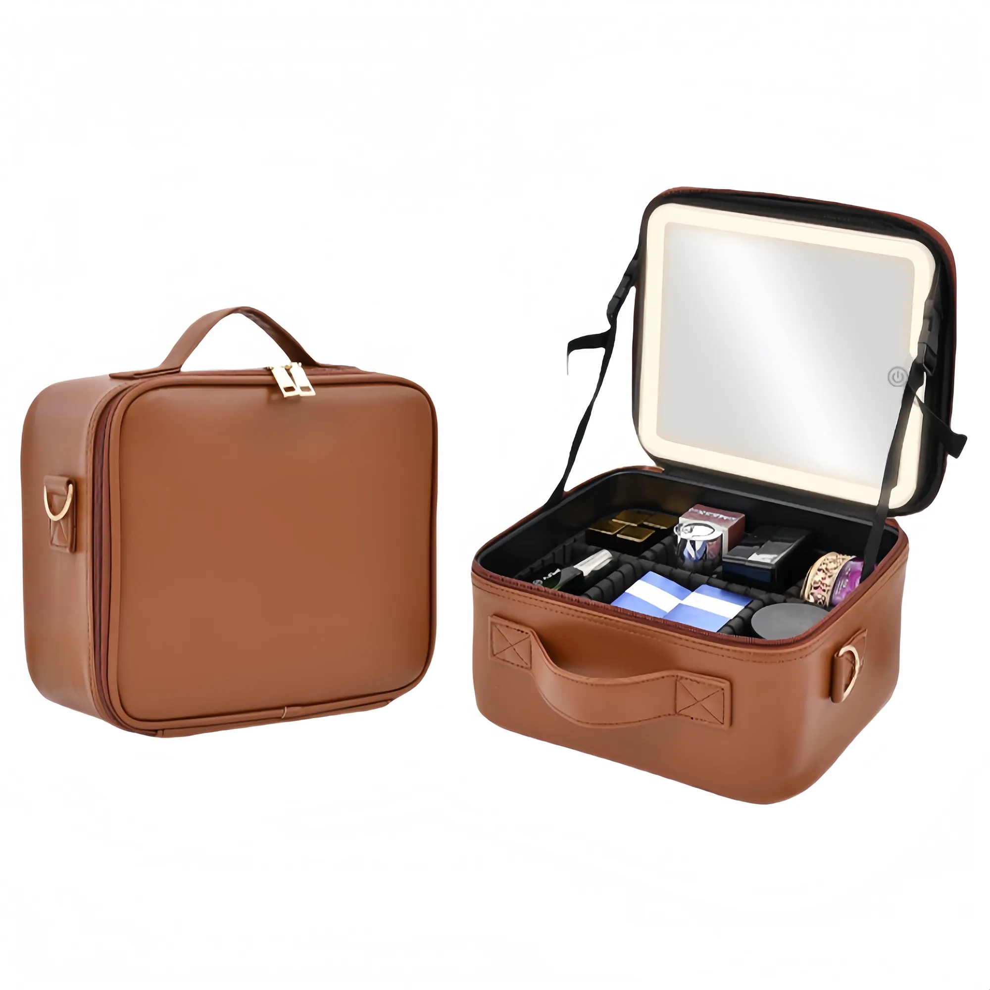 Professional Light Mirror Integrated Makeup Bag 3