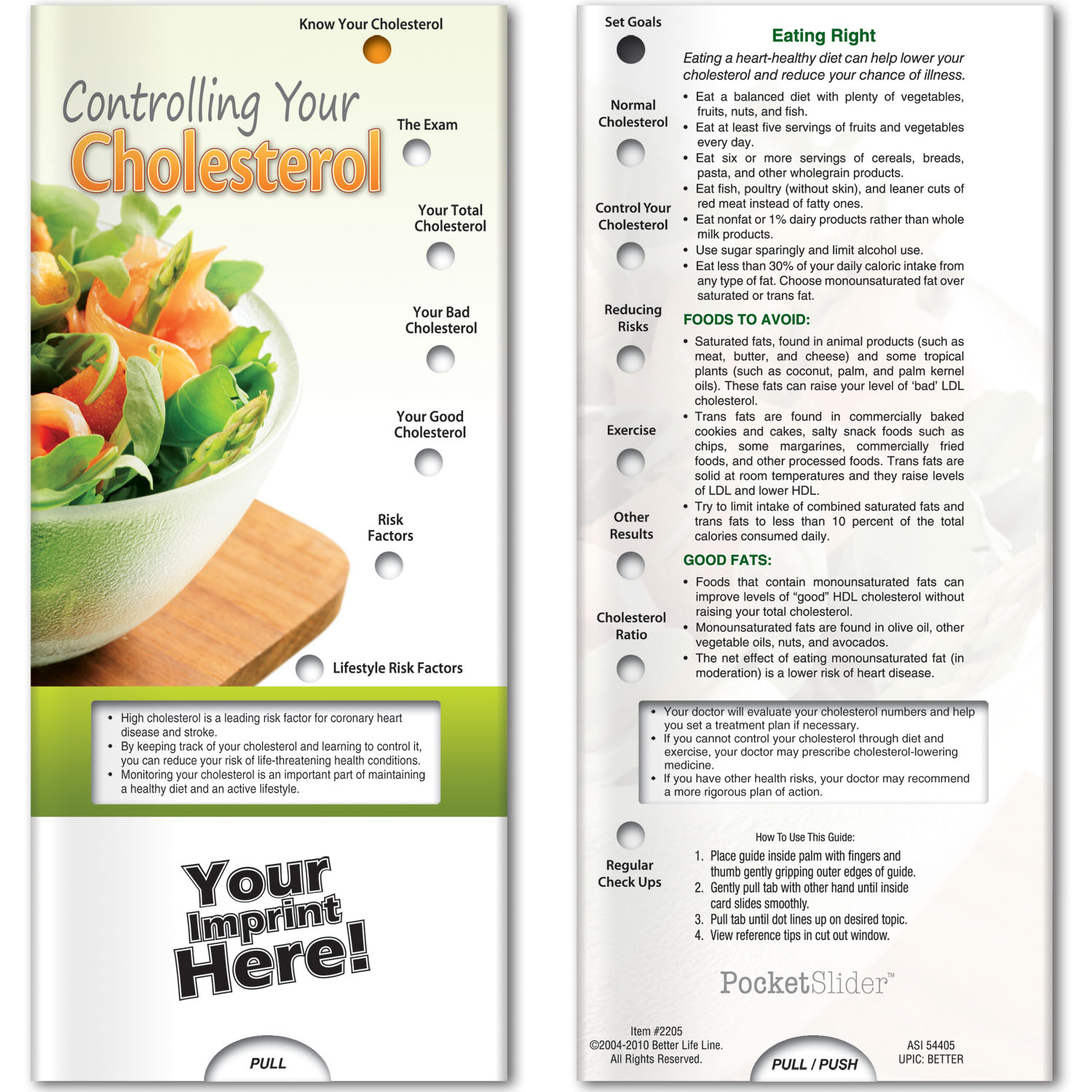 Pocket Slider - Controlling Your Cholesterol 1